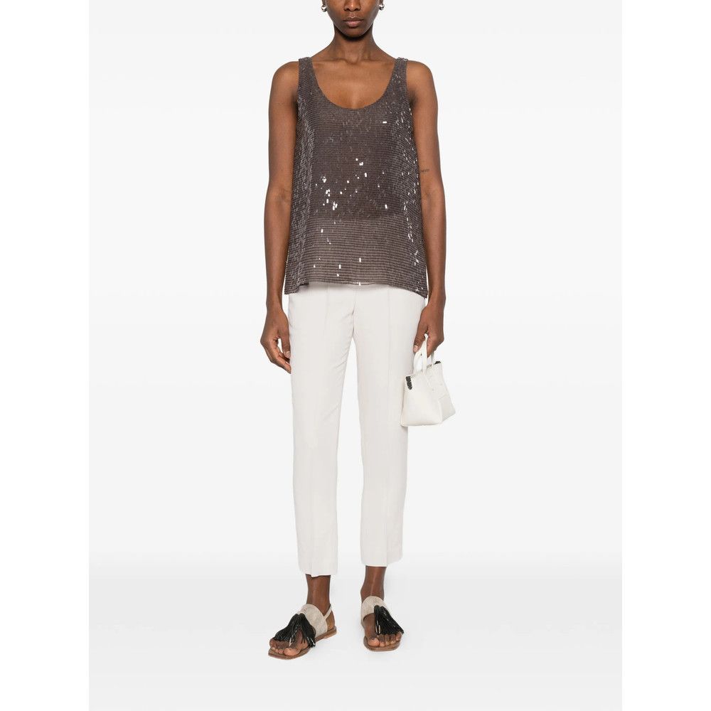 Brunello Cucinelli Brunello Cucinelli BROWN Tops - Vests & Tank Tops Size S / US 4 / IT 40 - 2 Thumbnail
