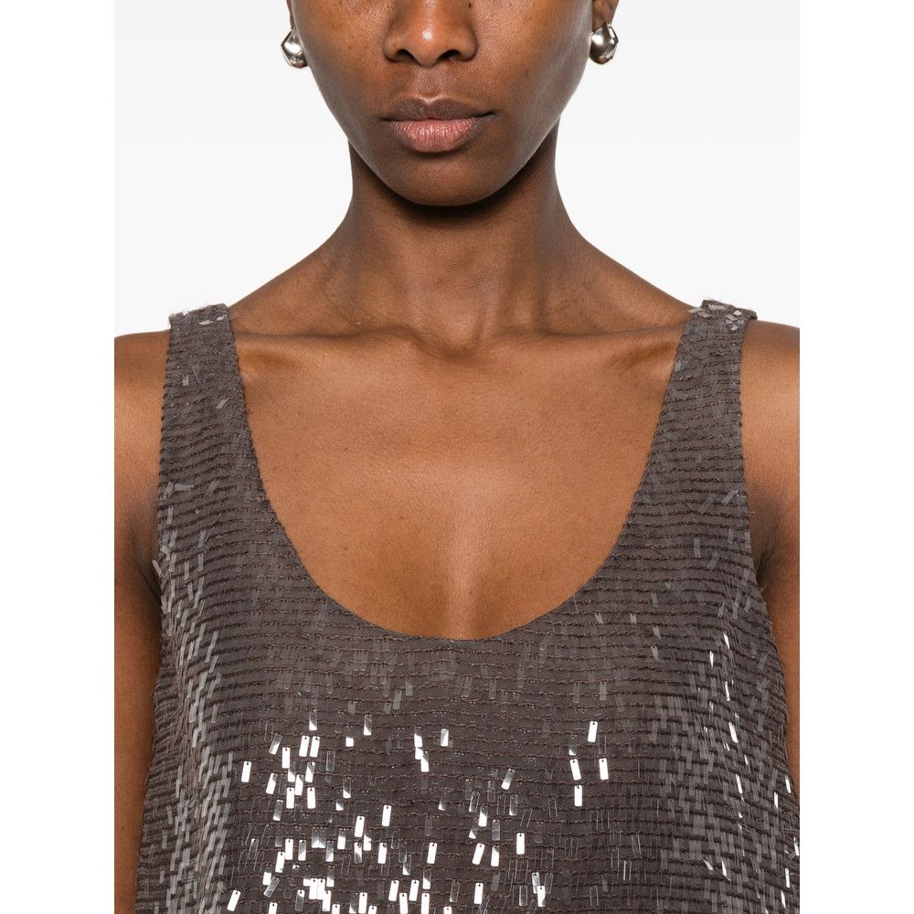Brunello Cucinelli Brunello Cucinelli BROWN Tops - Vests & Tank Tops Size S / US 4 / IT 40 - 5 Thumbnail