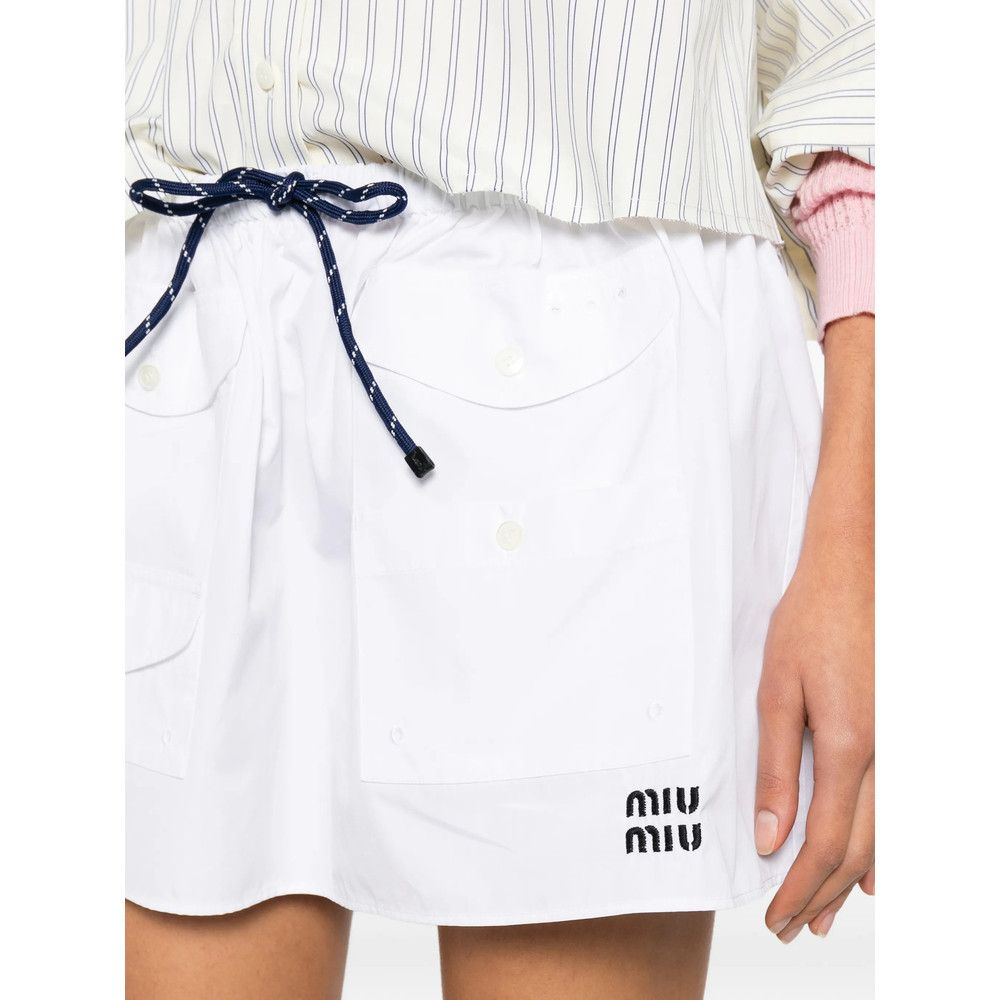 Miu Miu Miu Miu WHITE Skirts - A-Line Skirts Size 27" / US 4 / IT 40 - 3 Thumbnail