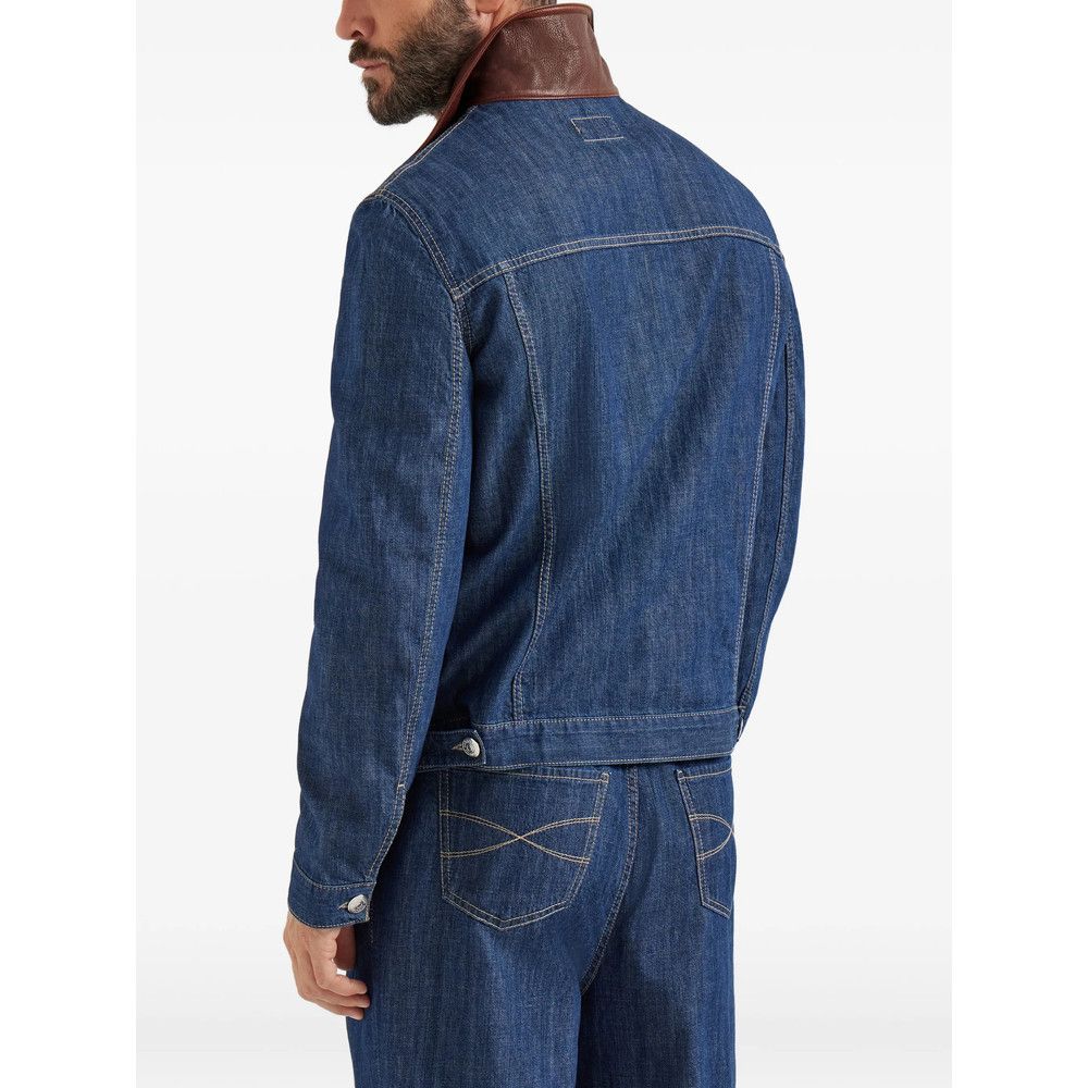 Brunello Cucinelli Brunello Cucinelli BLUE Jackets - Denim Jackets Size US M / EU 48-50 / 2 - 2 Thumbnail
