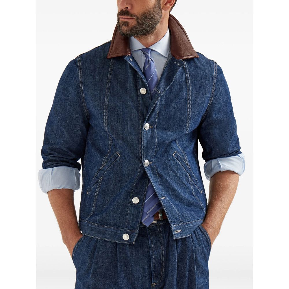 Brunello Cucinelli Brunello Cucinelli BLUE Jackets - Denim Jackets Size US M / EU 48-50 / 2 - 3 Thumbnail