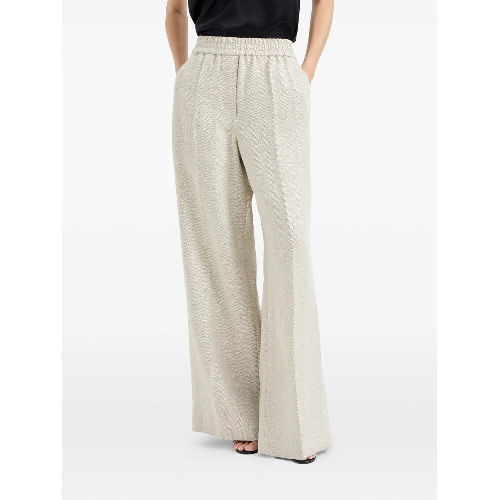 Brunello Cucinelli Brunello Cucinelli NEUTRALS Trousers - Palazzo Pants Size 27" / US 4 / IT 40 - 5 Thumbnail