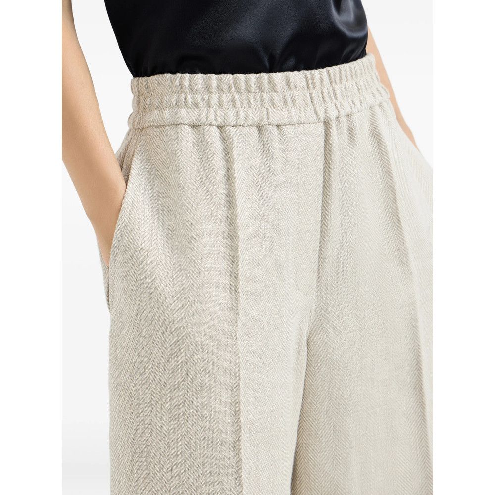 Brunello Cucinelli Brunello Cucinelli NEUTRALS Trousers - Palazzo Pants Size 27" / US 4 / IT 40 - 2 Thumbnail