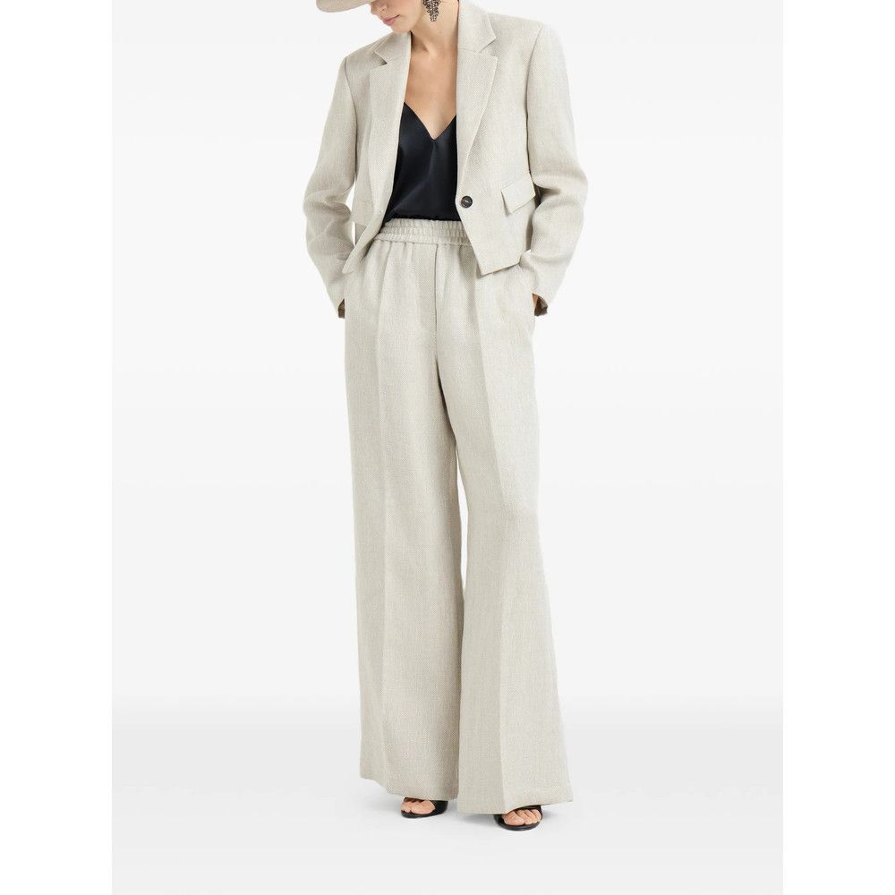 Brunello Cucinelli Brunello Cucinelli NEUTRALS Trousers - Palazzo Pants Size 27" / US 4 / IT 40 - 4 Thumbnail