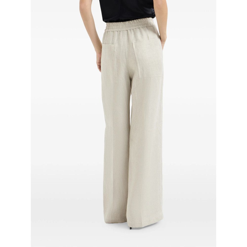Brunello Cucinelli Brunello Cucinelli NEUTRALS Trousers - Palazzo Pants Size 27" / US 4 / IT 40 - 3 Thumbnail