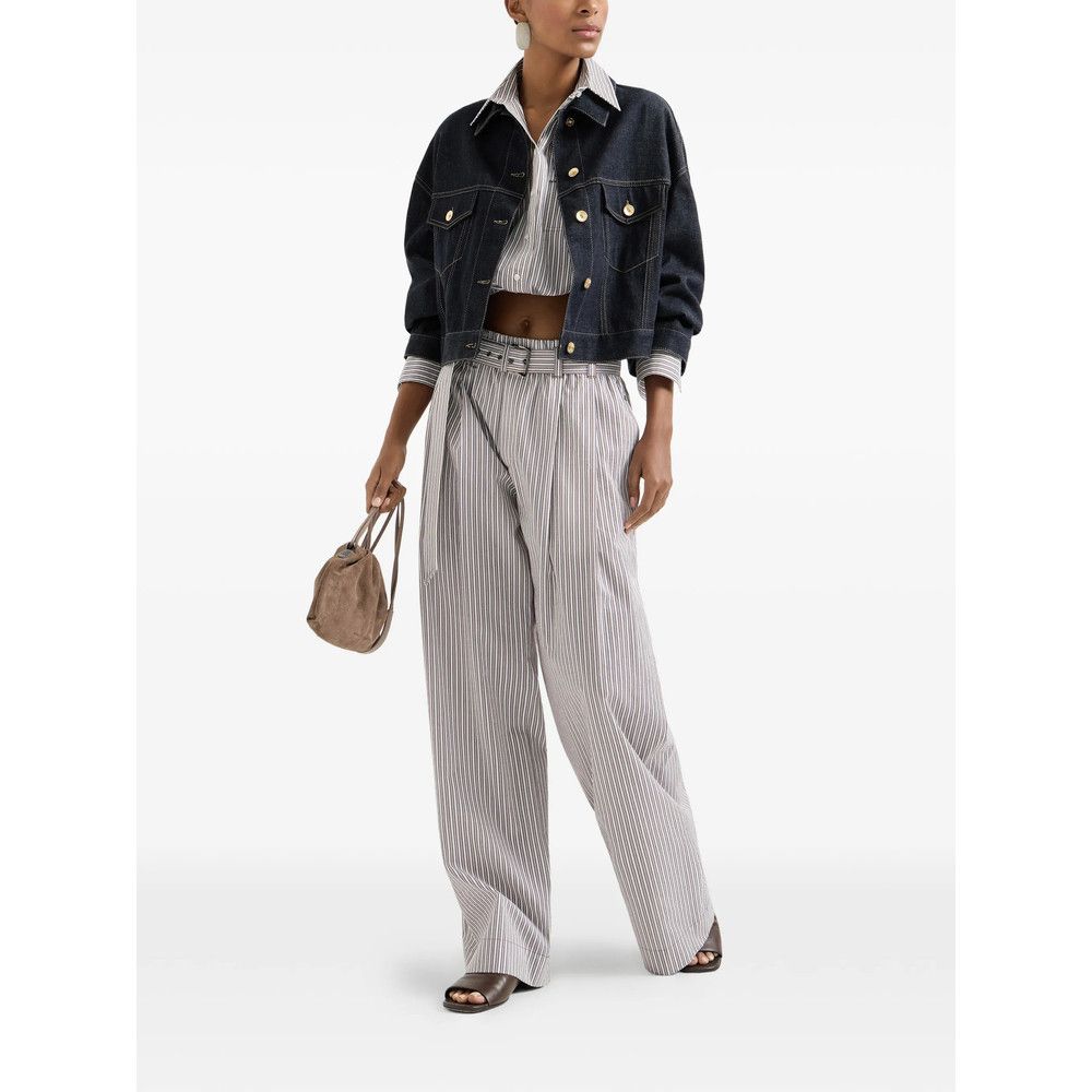 Brunello Cucinelli Brunello Cucinelli BLUE Jackets - Denim Jackets Size M / US 6-8 / IT 42-44 - 5 Thumbnail