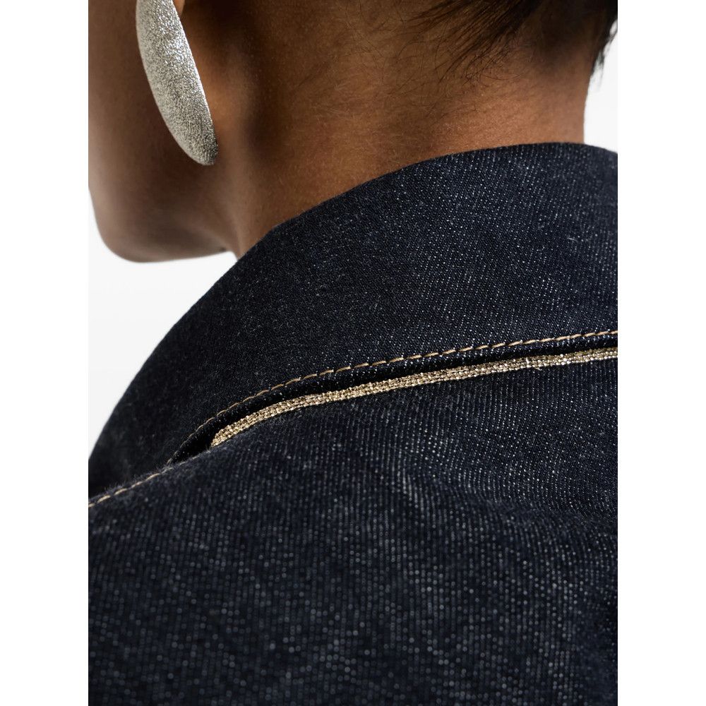 Brunello Cucinelli Brunello Cucinelli BLUE Jackets - Denim Jackets Size M / US 6-8 / IT 42-44 - 2 Thumbnail