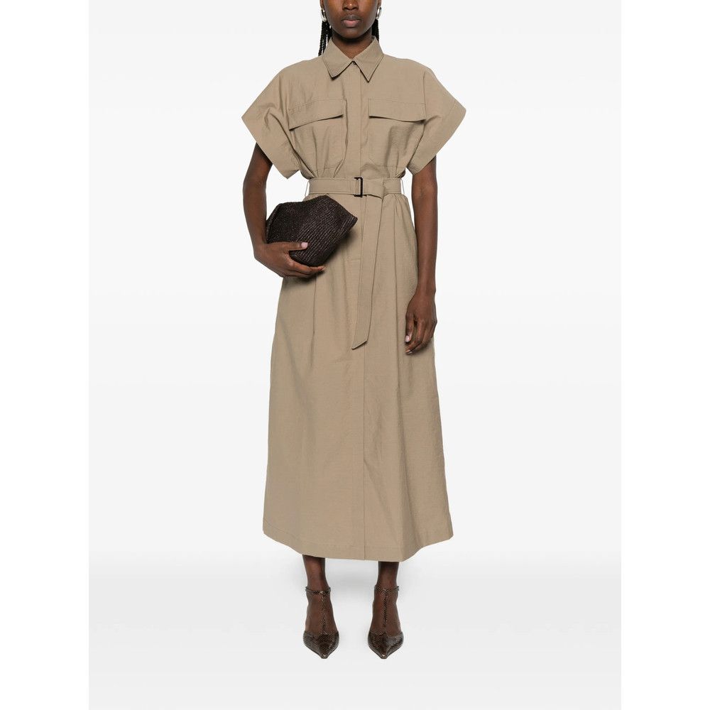 Brunello Cucinelli Brunello Cucinelli NEUTRALS Dresses - Day Dresses Size L / US 10 / IT 46 - 3 Thumbnail