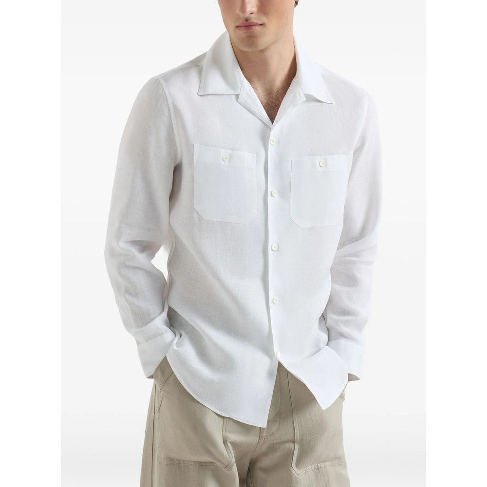 Brunello Cucinelli Brunello Cucinelli WHITE Shirts Size US S / EU 44-46 / 1 - 3 Thumbnail