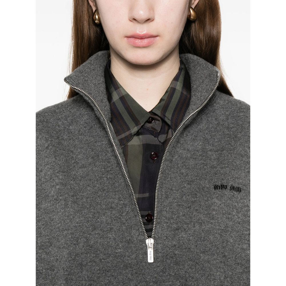 Miu Miu Miu Miu GREY Knitwear - Jumpers Size S / US 4 / IT 40 - 2 Thumbnail