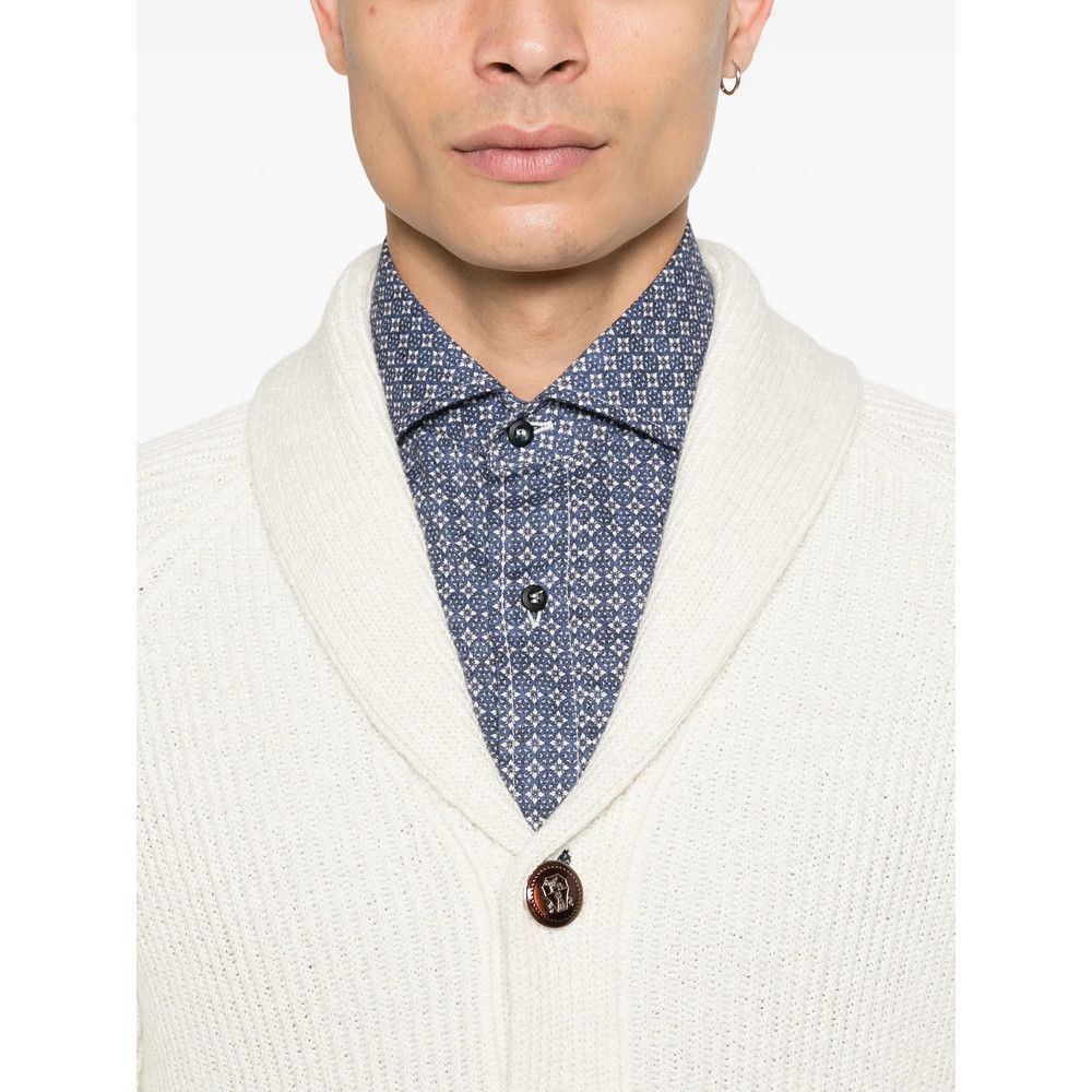 Brunello Cucinelli Brunello Cucinelli NEUTRALS Sweaters & Knitwear - Cardigans Size US XXL / EU 58 / 5 - 4 Thumbnail