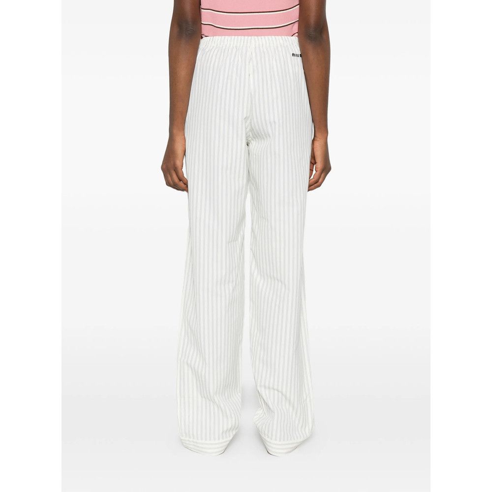 Miu Miu Miu Miu NEUTRALS Trousers - Straight Trousers Size 26" / US 2 / IT 38 - 2 Thumbnail