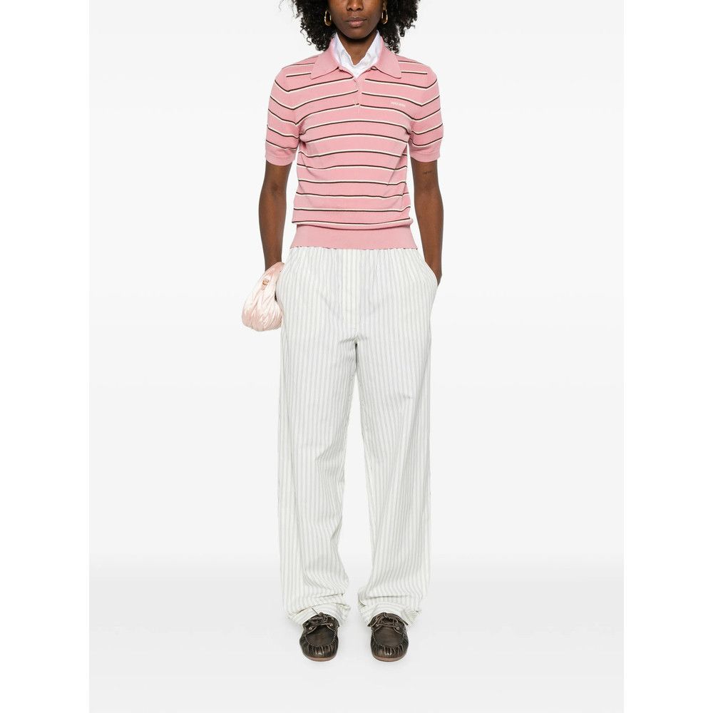 Miu Miu Miu Miu NEUTRALS Trousers - Straight Trousers Size 26" / US 2 / IT 38 - 5 Thumbnail