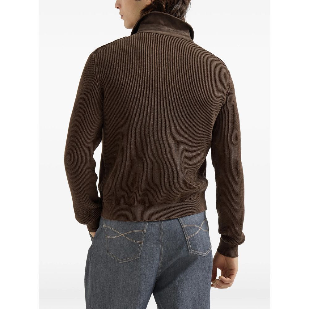 Brunello Cucinelli Brunello Cucinelli BROWN Jackets - Leather Jackets Size US S / EU 44-46 / 1 - 3 Thumbnail