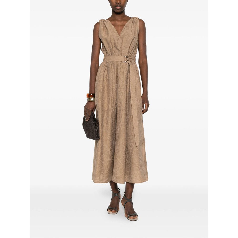 Brunello Cucinelli Brunello Cucinelli BROWN Dresses - Day Dresses Size L / US 10 / IT 46 - 5 Thumbnail