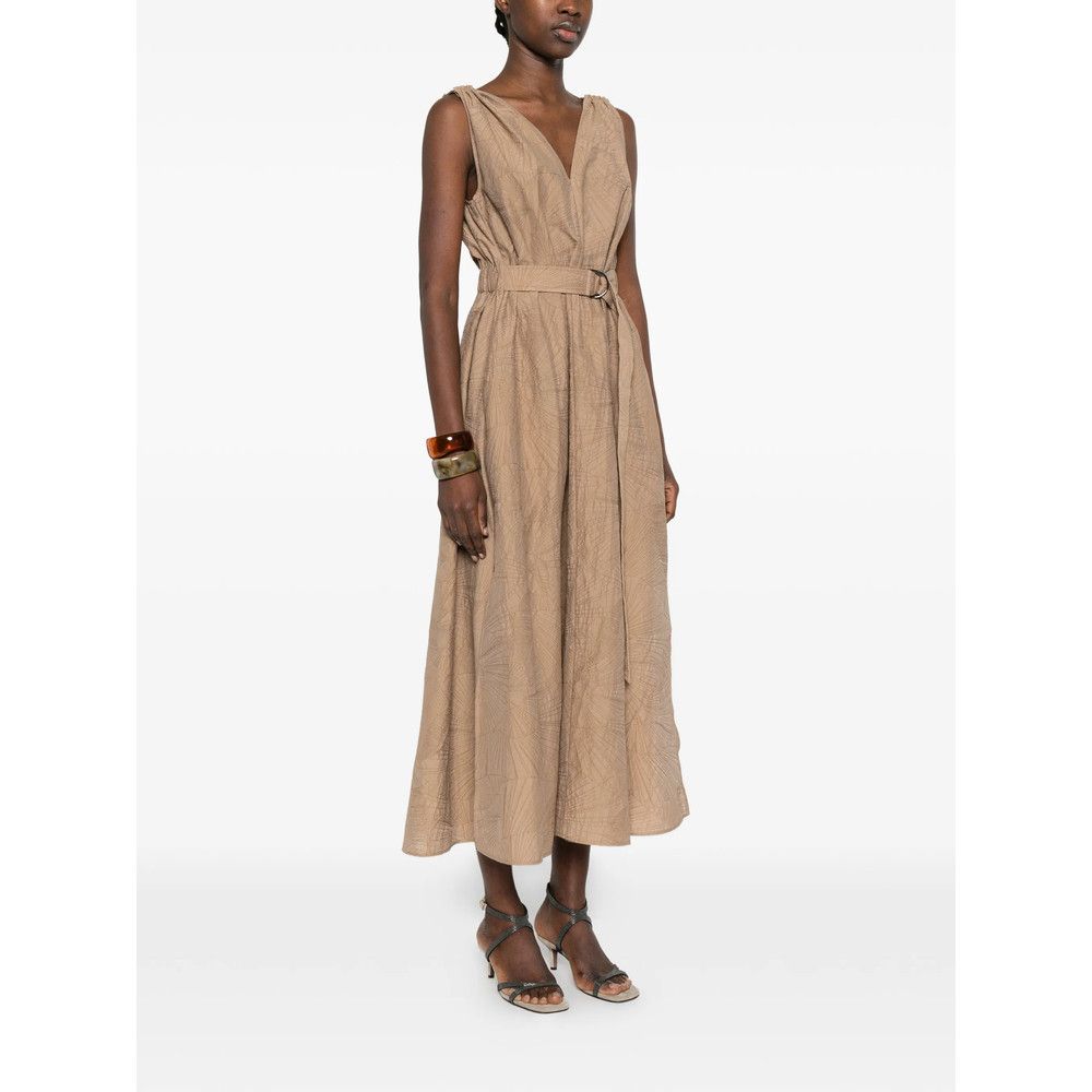 Brunello Cucinelli Brunello Cucinelli BROWN Dresses - Day Dresses Size M / US 6-8 / IT 42-44 - 4 Thumbnail