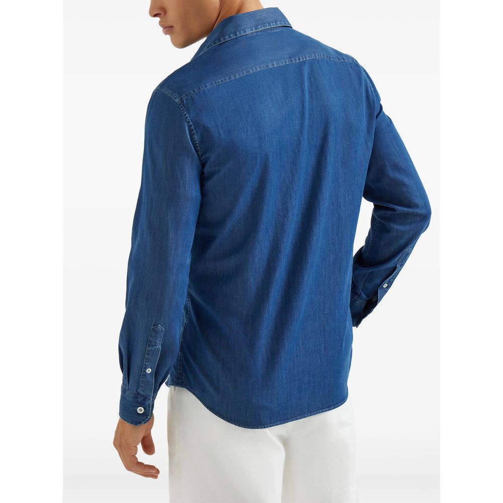 Brunello Cucinelli Brunello Cucinelli BLUE Shirts Size US XL / EU 56 / 4 - 4 Thumbnail