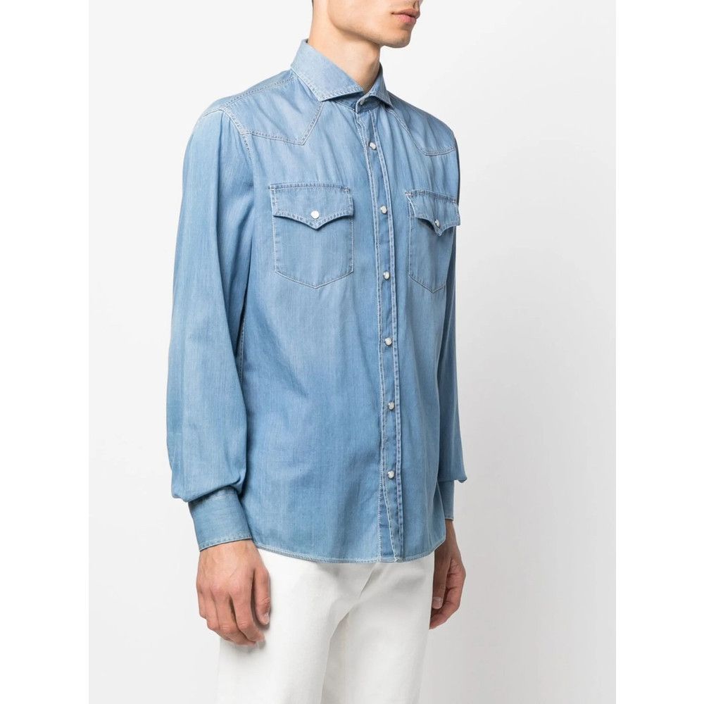 Brunello Cucinelli Brunello Cucinelli BLUE Shirts Size US M / EU 48-50 / 2 - 5 Thumbnail