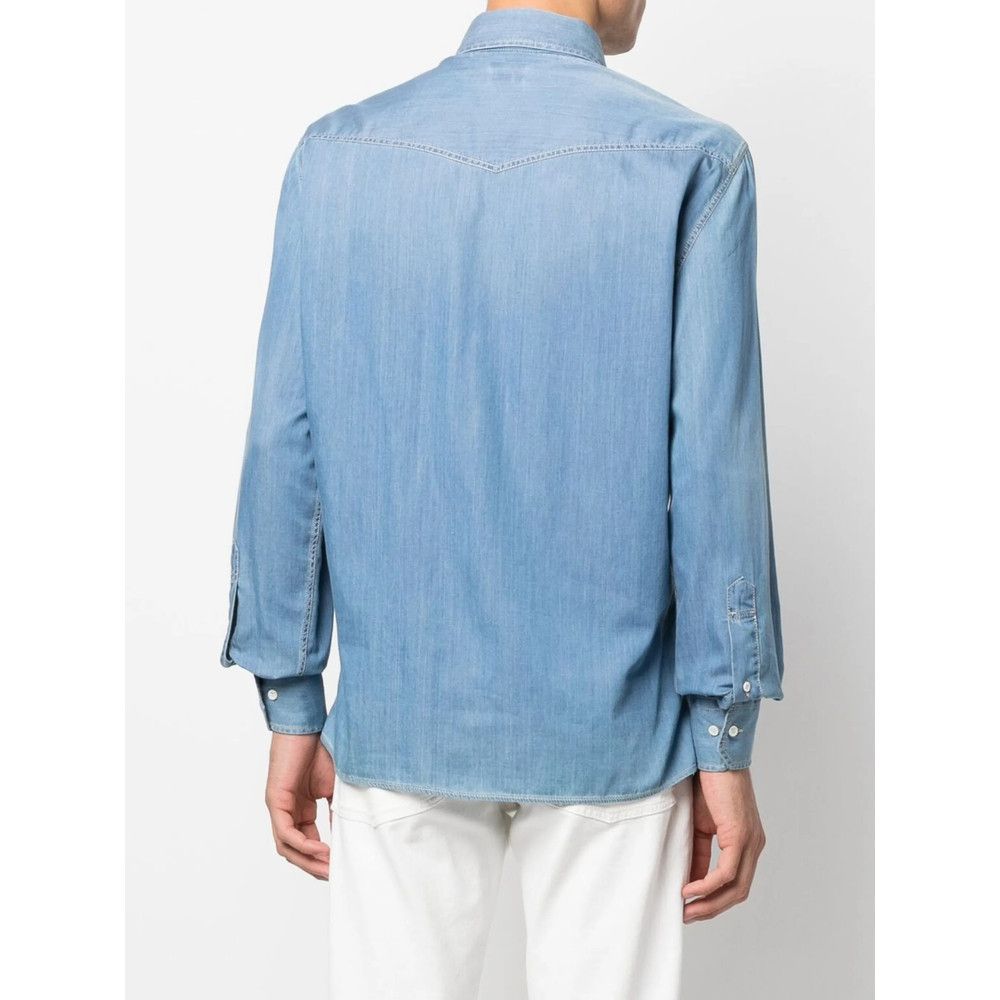 Brunello Cucinelli Brunello Cucinelli BLUE Shirts Size US XL / EU 56 / 4 - 3 Thumbnail