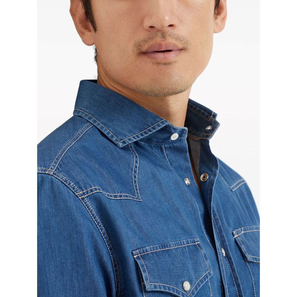 Brunello Cucinelli Brunello Cucinelli BLUE Shirts Size US M / EU 48-50 / 2 - 3 Thumbnail