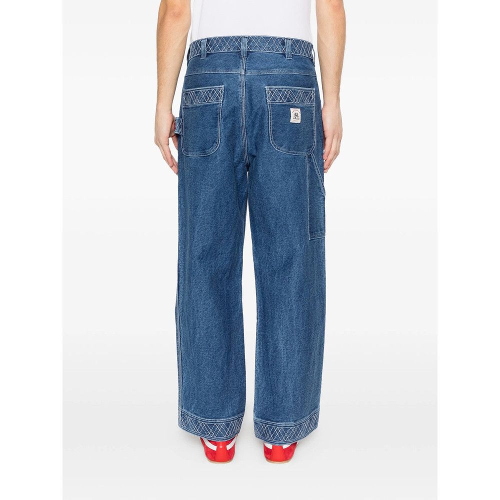 Bode Bode BLUE Denim - Regular & Straight-Leg Jeans Size US 33 - 2 Thumbnail