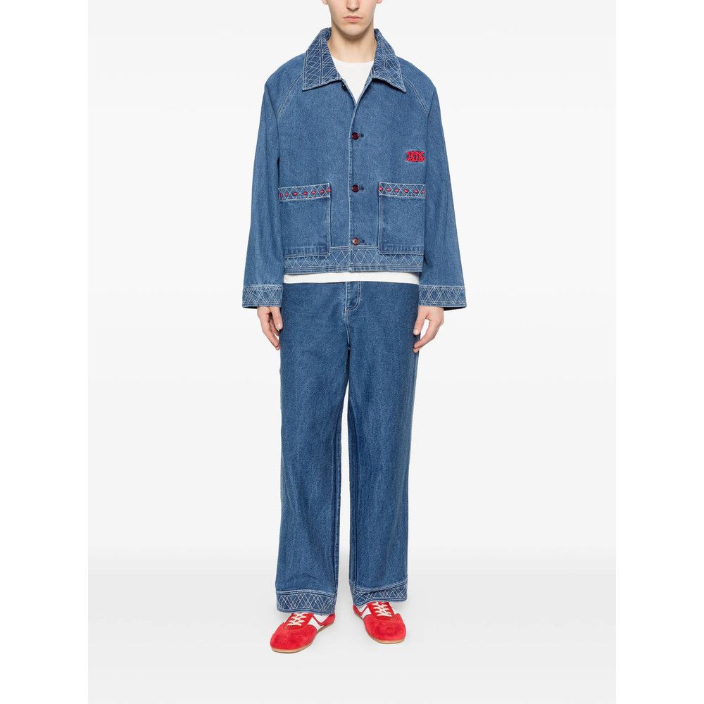 Bode Bode BLUE Denim - Regular & Straight-Leg Jeans Size US 34 / EU 50 - 4 Thumbnail
