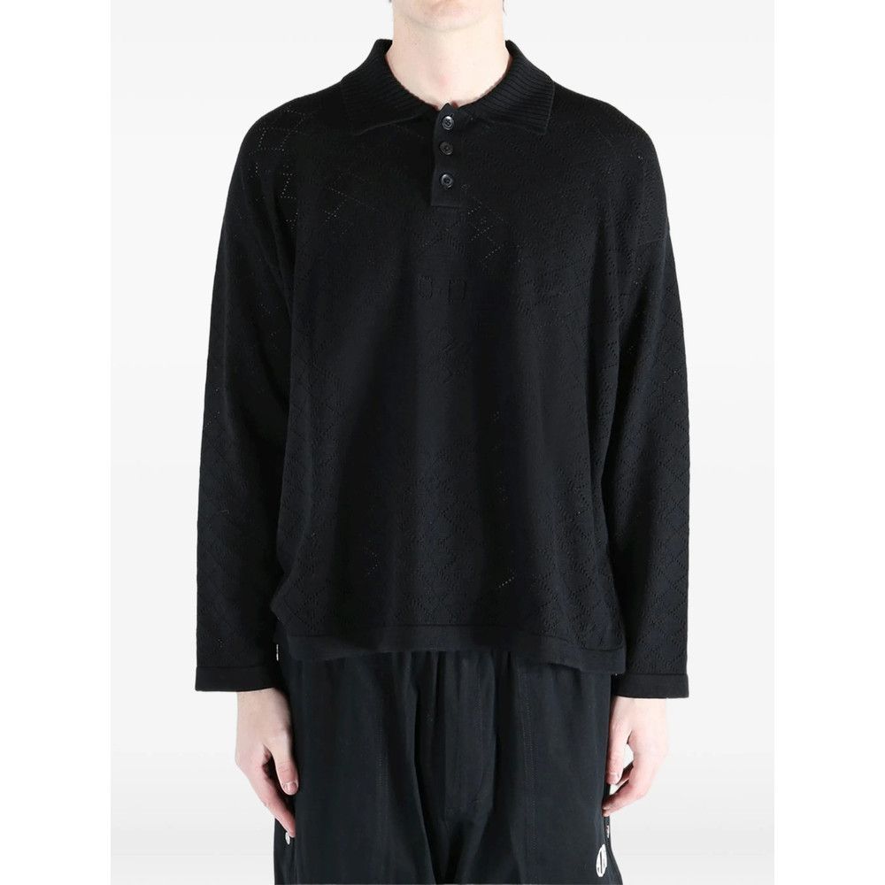 Bode Bode BLACK Polo Shirts Size US L / EU 52-54 / 3 - 4 Thumbnail