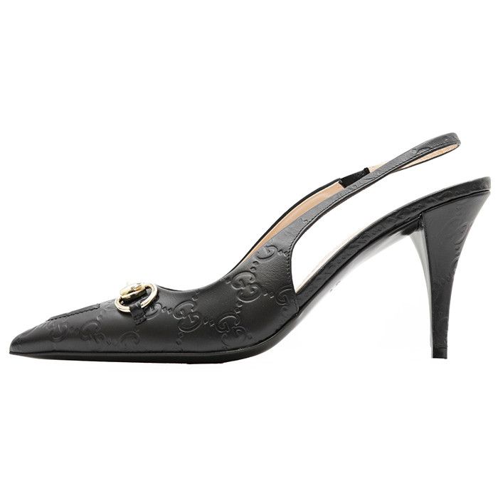 Gucci Gucci Gucci GG Supreme Monogram Embossed Horsebit Leather Pumps Leather Shoes DUTY FREE for USA Size ONE SIZE - 3 Thumbnail
