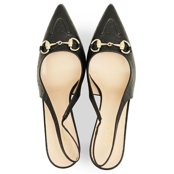 Gucci Gucci Gucci GG Supreme Monogram Embossed Horsebit Leather Pumps Leather Shoes DUTY FREE for USA Size ONE SIZE - 8 Thumbnail