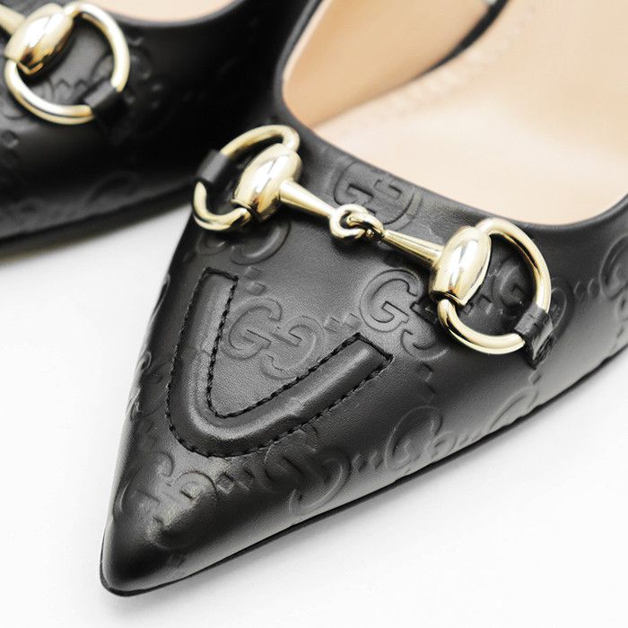 Gucci Gucci Gucci GG Supreme Monogram Embossed Horsebit Leather Pumps Leather Shoes DUTY FREE for USA Size ONE SIZE - 2 Thumbnail