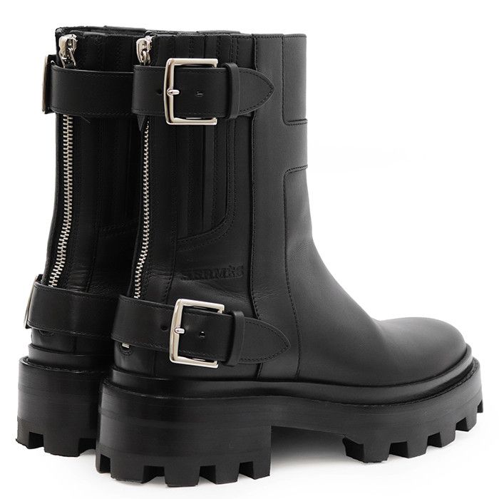 Hermes Hermes Hermès Jamie Leather Platform Boots Leather Shoes DUTY FREE for USA Size ONE SIZE - 14 Thumbnail