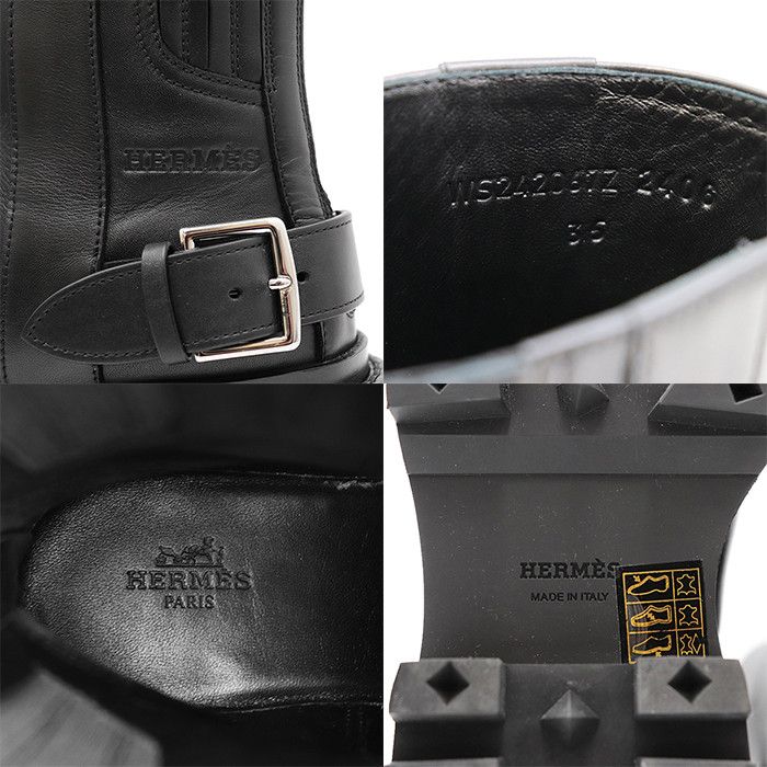 Hermes Hermes Hermès Jamie Leather Platform Boots Leather Shoes DUTY FREE for USA Size ONE SIZE - 10 Thumbnail