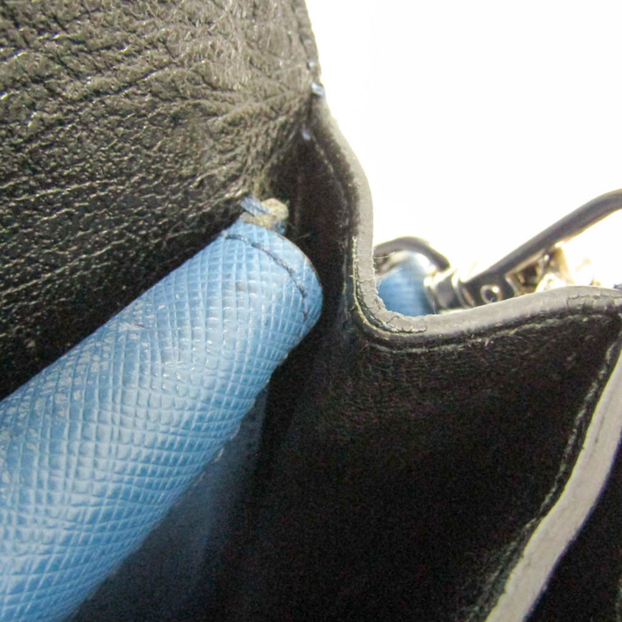 Prada Prada Saffiano Women's Leather Shoulder Bag Blue,Navy Size ONE SIZE - 16 Thumbnail