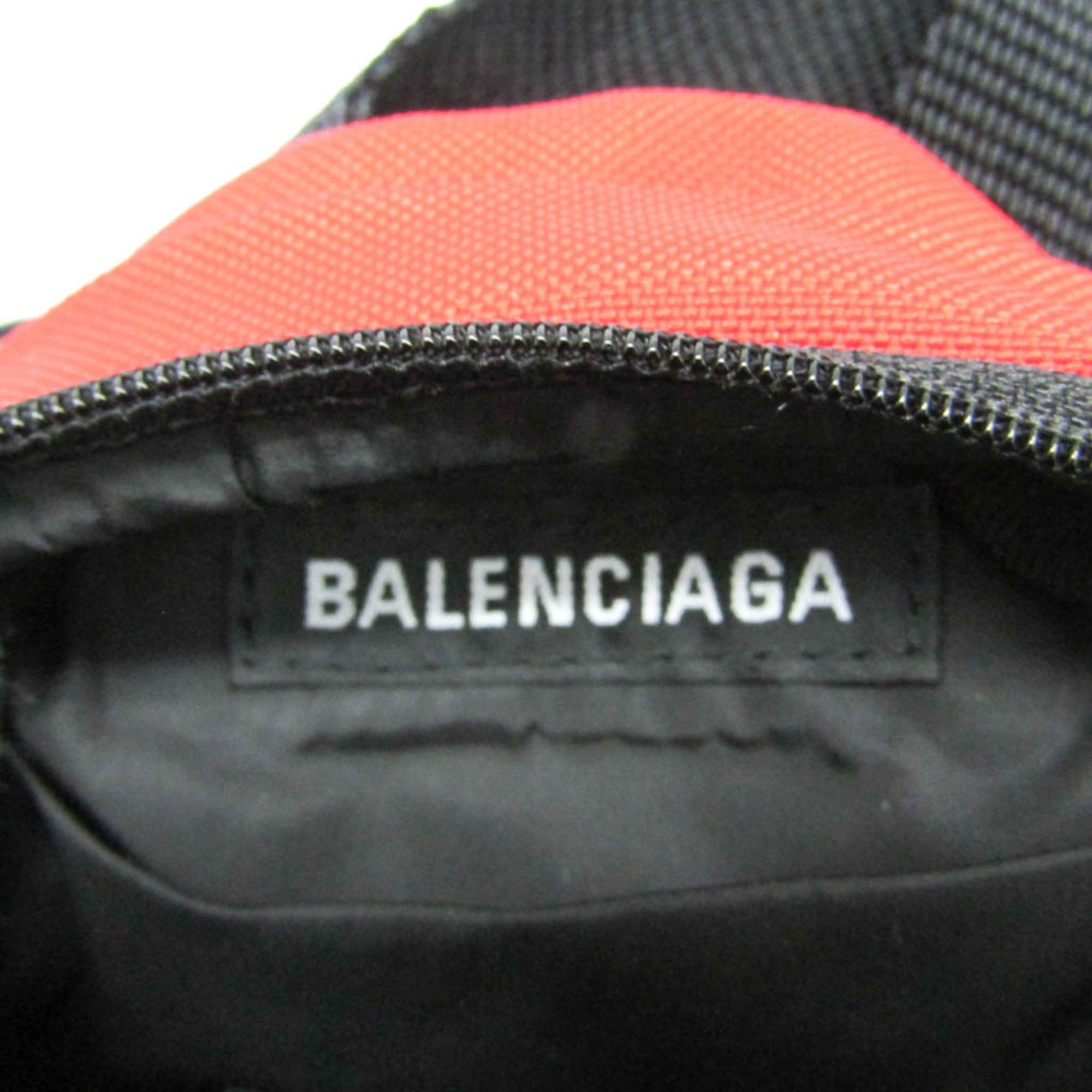 Balenciaga Balenciaga Explorer 656060 Women,Men Nylon Pouch,Shoulder Bag Black,Red Color Size ONE SIZE - 9 Thumbnail