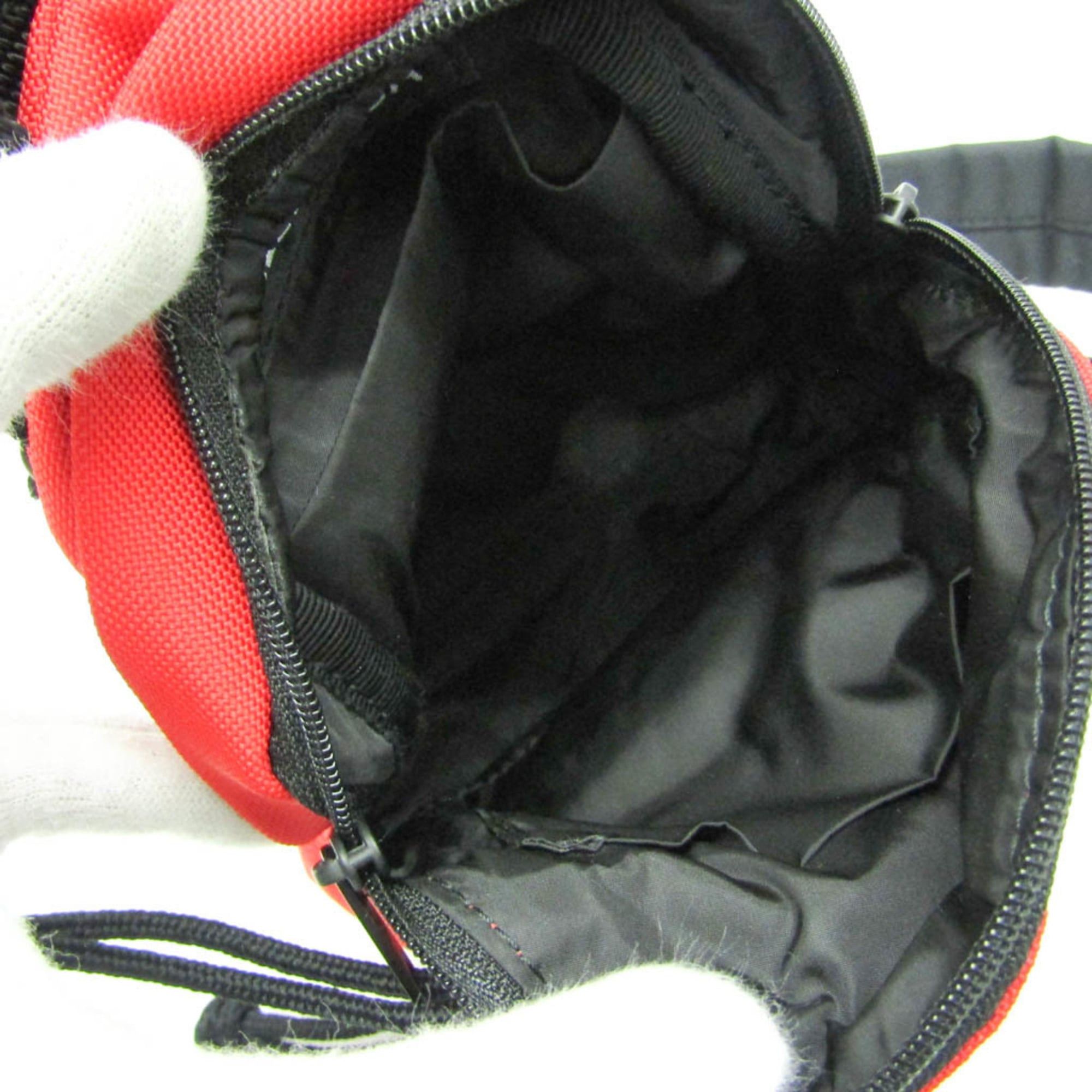 Balenciaga Balenciaga Explorer 656060 Women,Men Nylon Pouch,Shoulder Bag Black,Red Color Size ONE SIZE - 3 Thumbnail