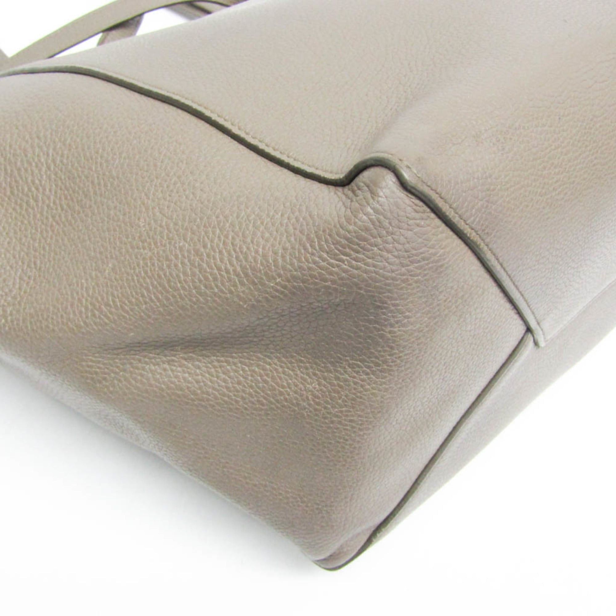 Celine Celine Cabas Phantom Small 189023 Women's Leather Tote Bag Gray Beige Size ONE SIZE - 4 Thumbnail