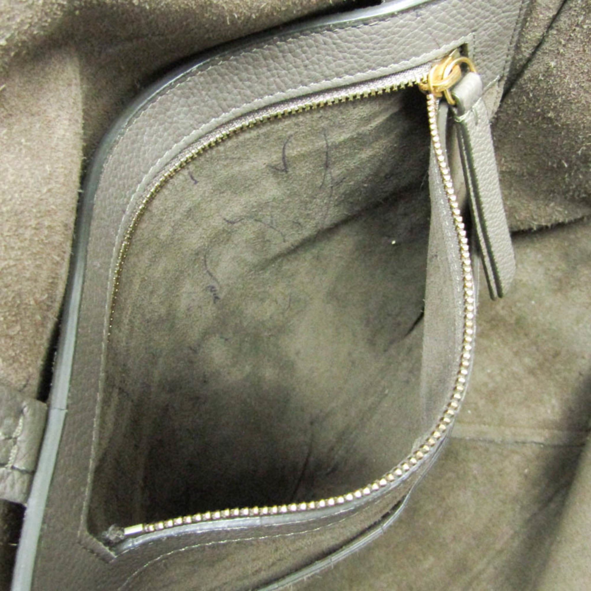 Celine Celine Cabas Phantom Small 189023 Women's Leather Tote Bag Gray Beige Size ONE SIZE - 12 Thumbnail