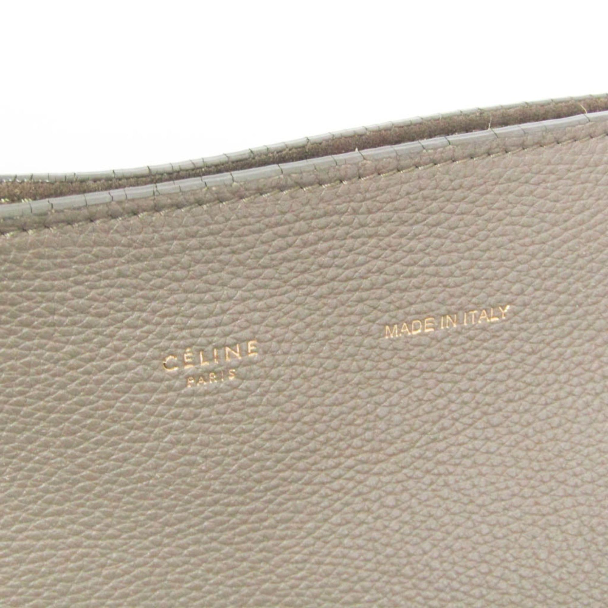 Celine Celine Cabas Phantom Small 189023 Women's Leather Tote Bag Gray Beige Size ONE SIZE - 15 Thumbnail