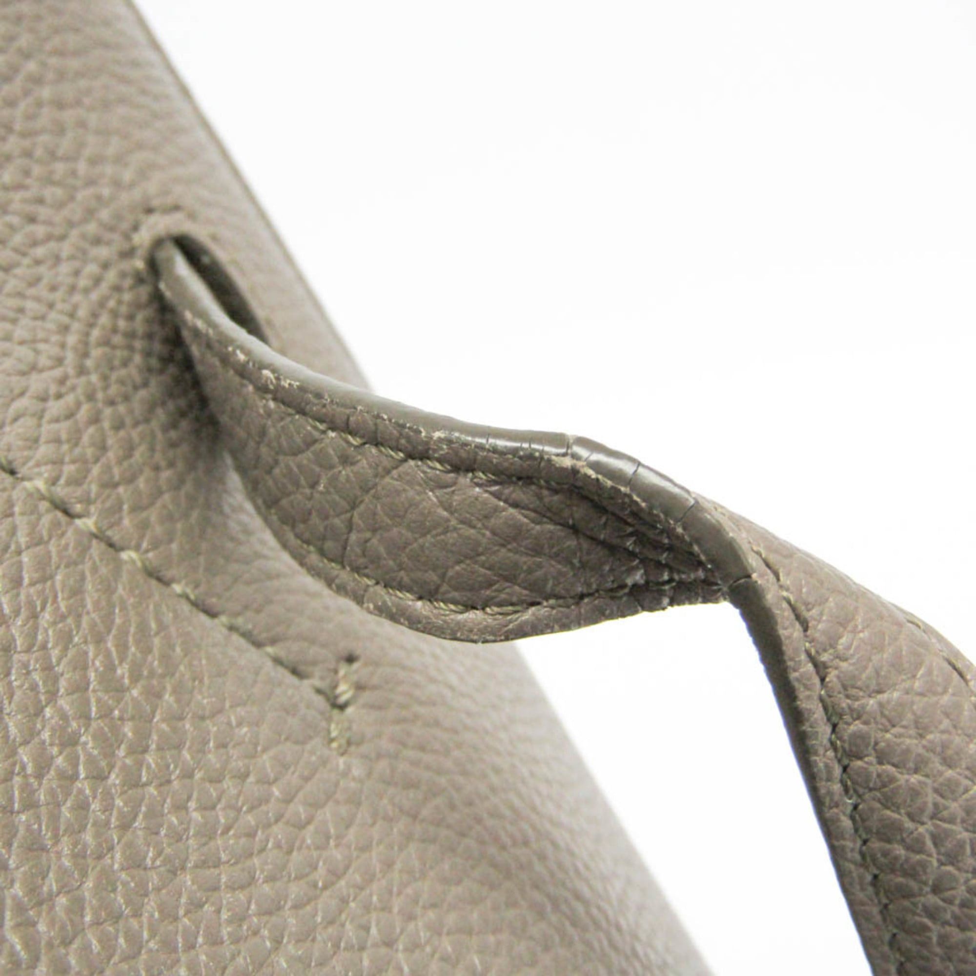 Celine Celine Cabas Phantom Small 189023 Women's Leather Tote Bag Gray Beige Size ONE SIZE - 7 Thumbnail