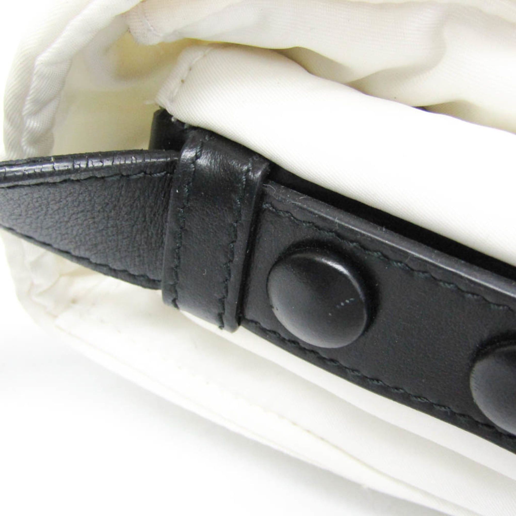 Prada Prada Re-Nylon Padded Shoulder Bag 1BD256 Men,Women Nylon,Leather Messenger Bag,Shoulder Bag Black,White Size ONE SIZE - 5 Thumbnail