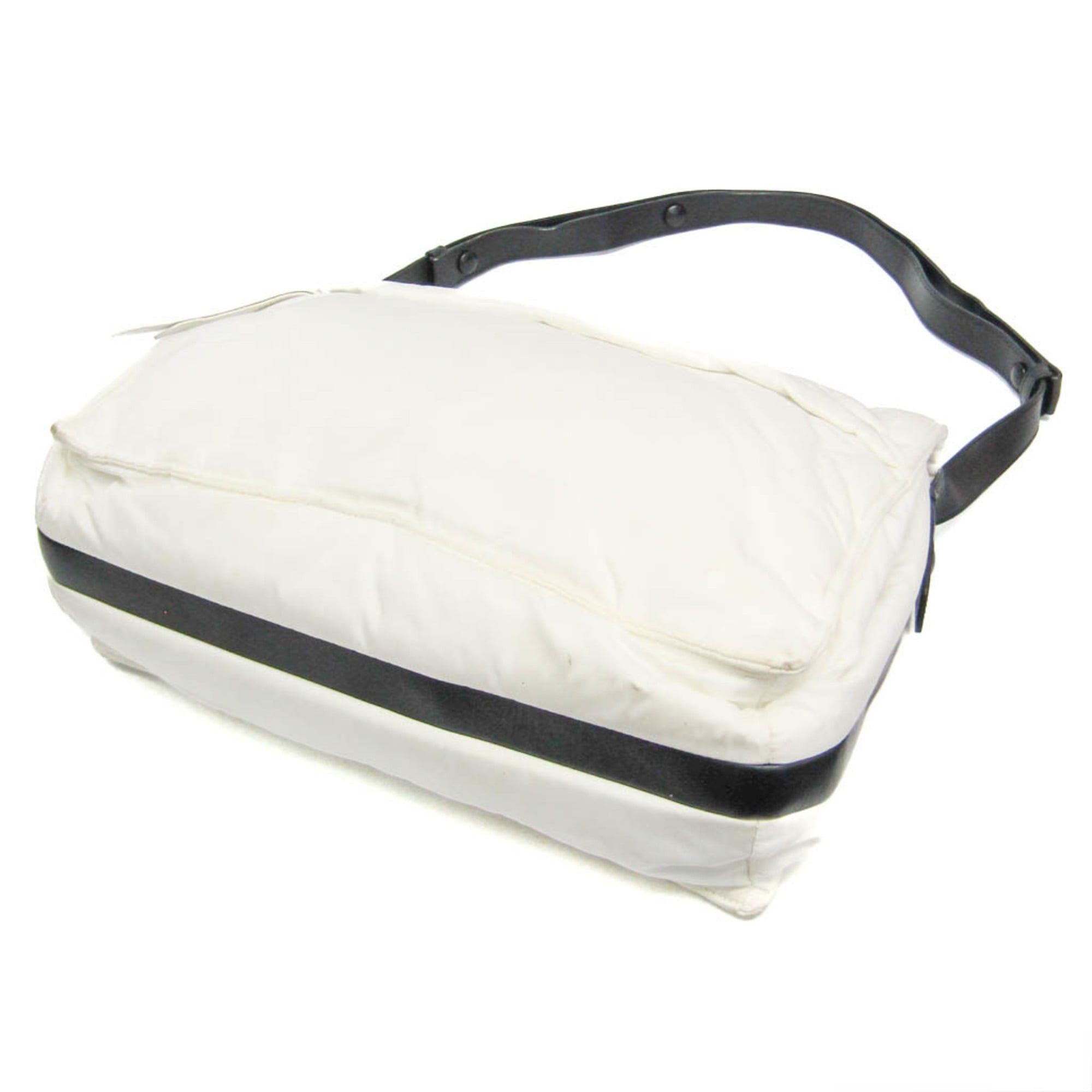Prada Prada Re-Nylon Padded Shoulder Bag 1BD256 Men,Women Nylon,Leather Messenger Bag,Shoulder Bag Black,White Size ONE SIZE - 2 Thumbnail