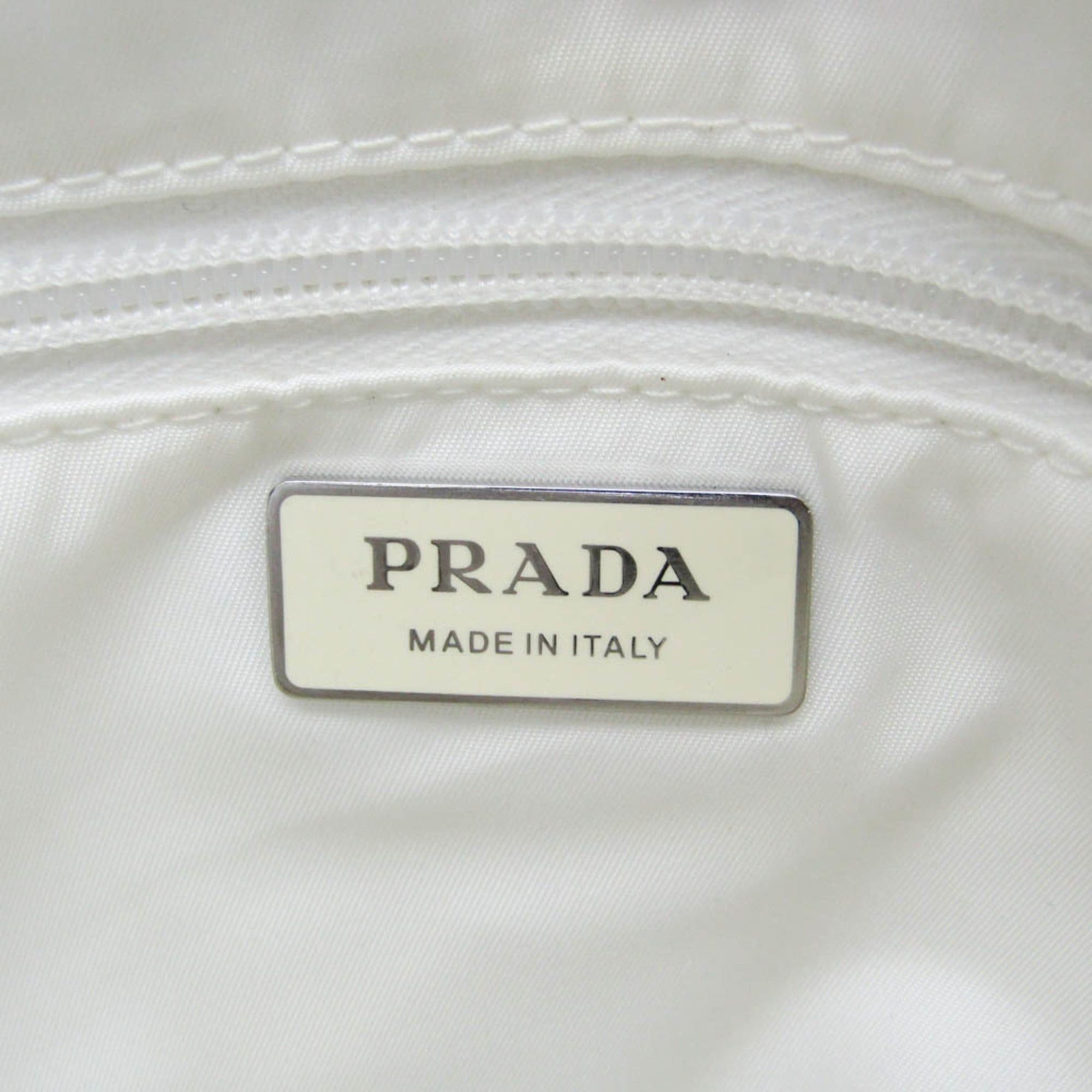 Prada Prada Re-Nylon Padded Shoulder Bag 1BD256 Men,Women Nylon,Leather Messenger Bag,Shoulder Bag Black,White Size ONE SIZE - 14 Thumbnail
