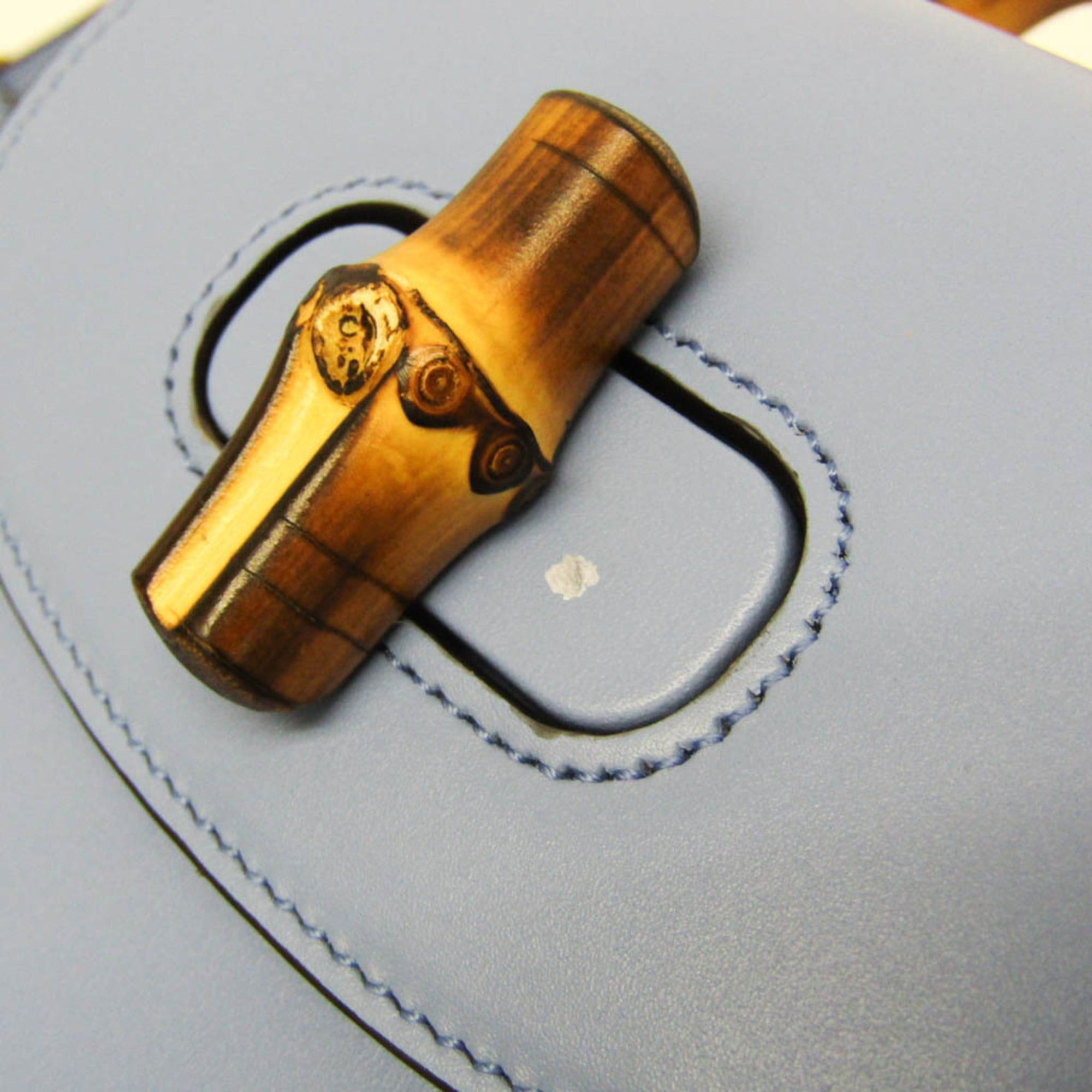 Gucci Gucci Bamboo 702106 Women's Leather Backpack,Handbag,Shoulder Bag Blue Size ONE SIZE - 7 Thumbnail