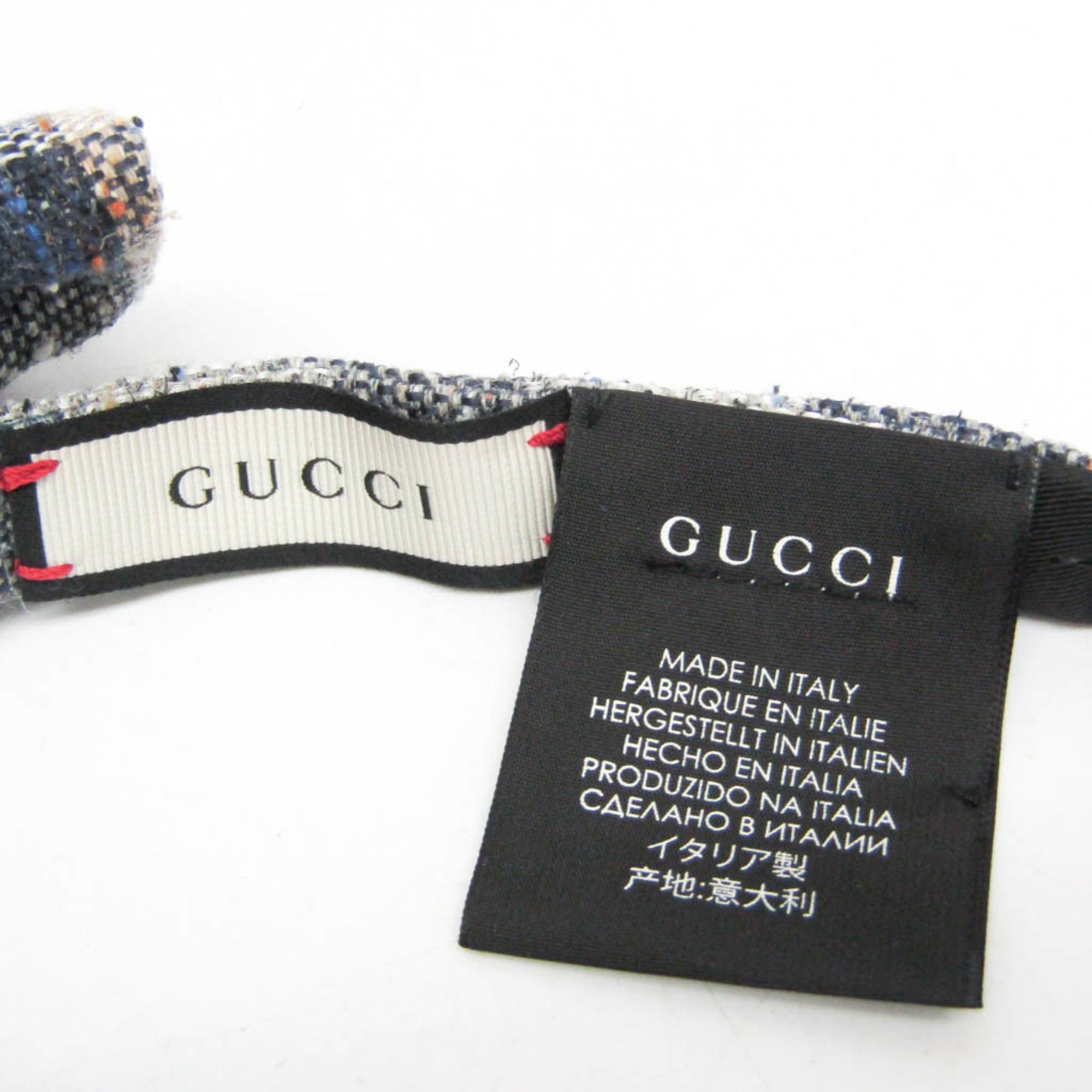 Gucci Gucci Boy Silk Cotton Wool Bow Tie Blue,Gray,Orange Size ONE SIZE - 10 Thumbnail