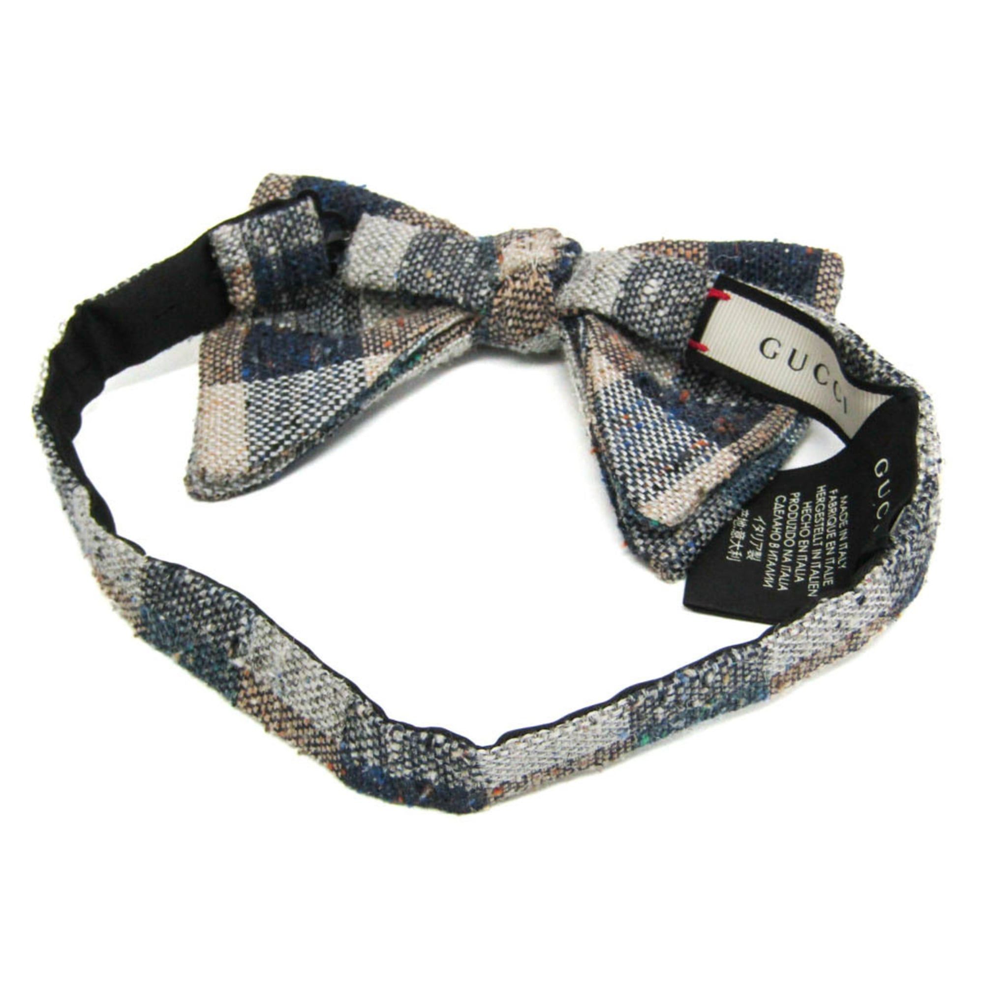 Gucci Gucci Boy Silk Cotton Wool Bow Tie Blue,Gray,Orange Size ONE SIZE - 3 Thumbnail