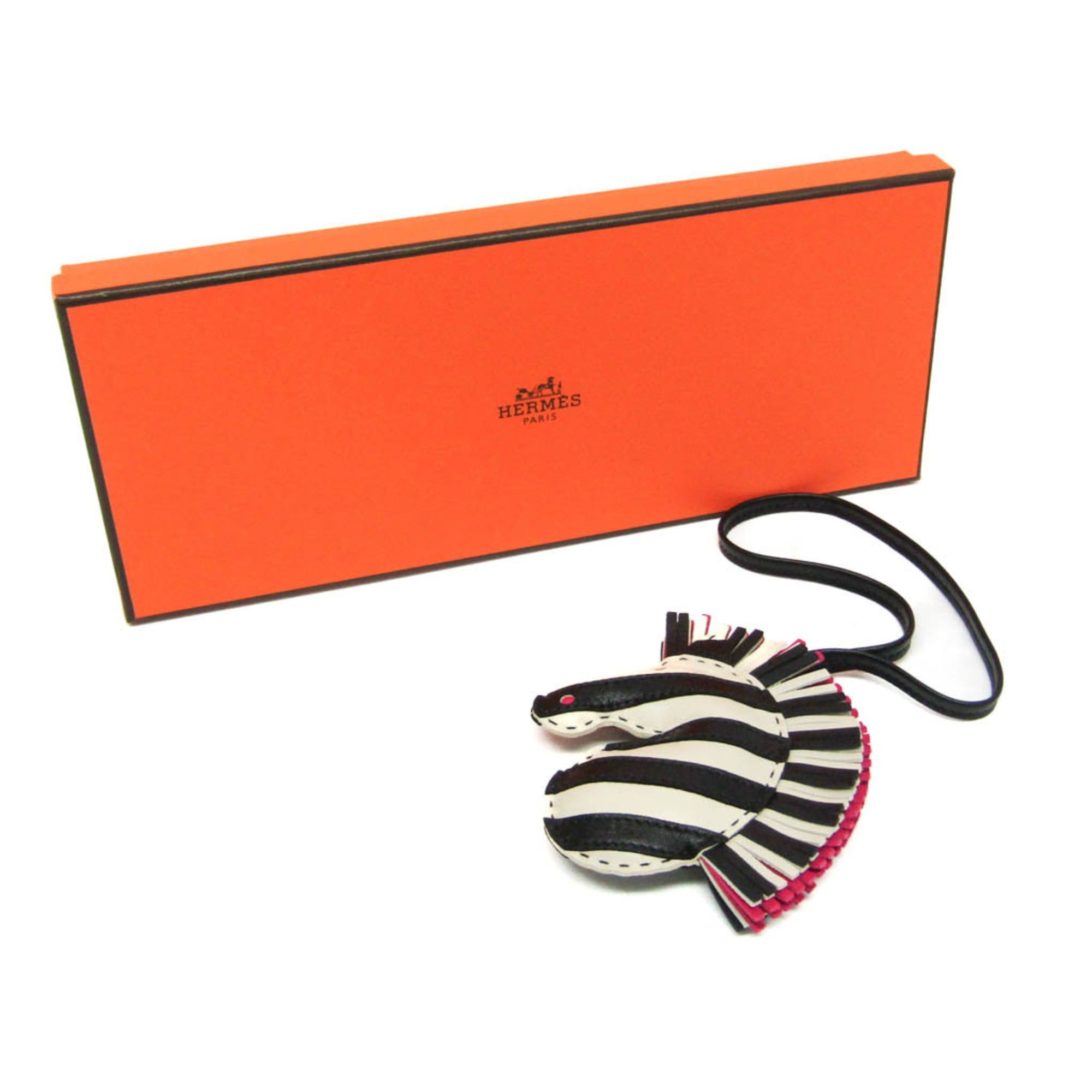 Hermes Hermes Agneau Milo Handbag Charm Black,Ivory,Pink GEE GEE SAVAN Size ONE SIZE - 2 Thumbnail