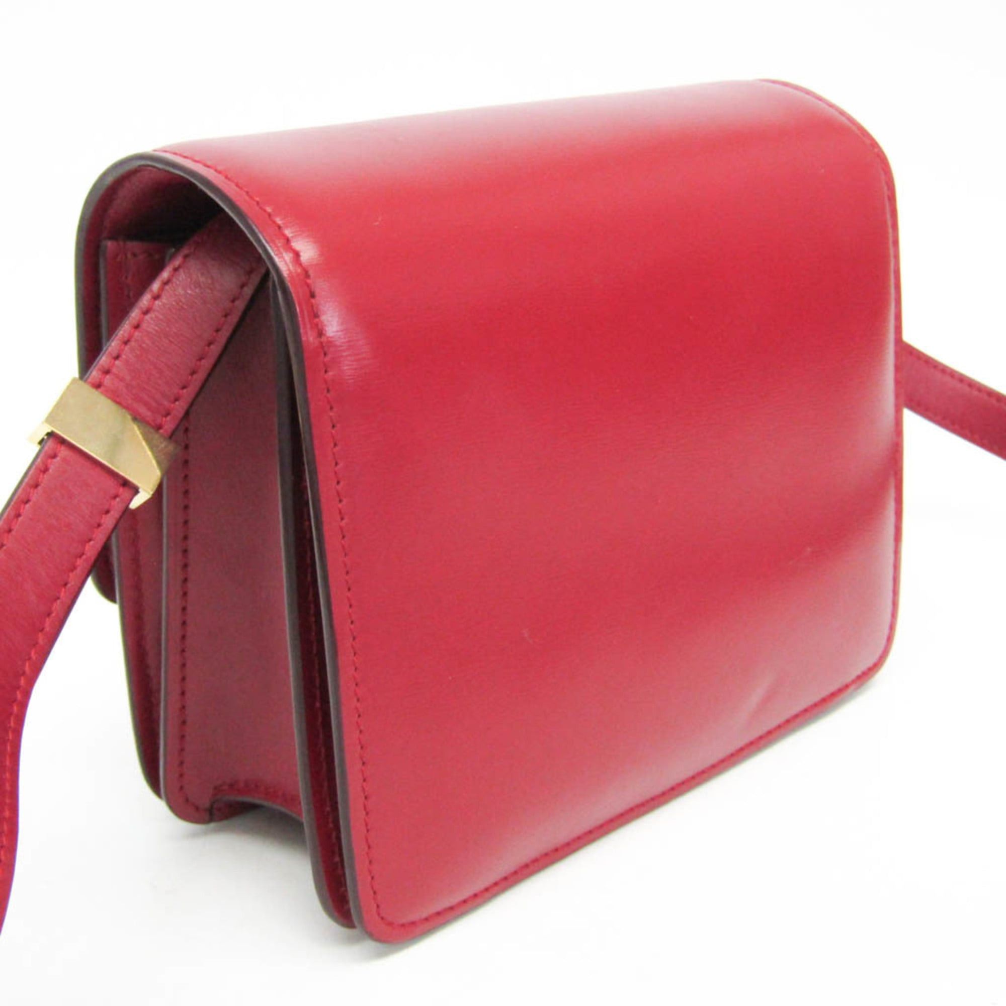 Celine Celine Classic Box Women's Leather Shoulder Bag Red Color Size ONE SIZE - 11 Thumbnail