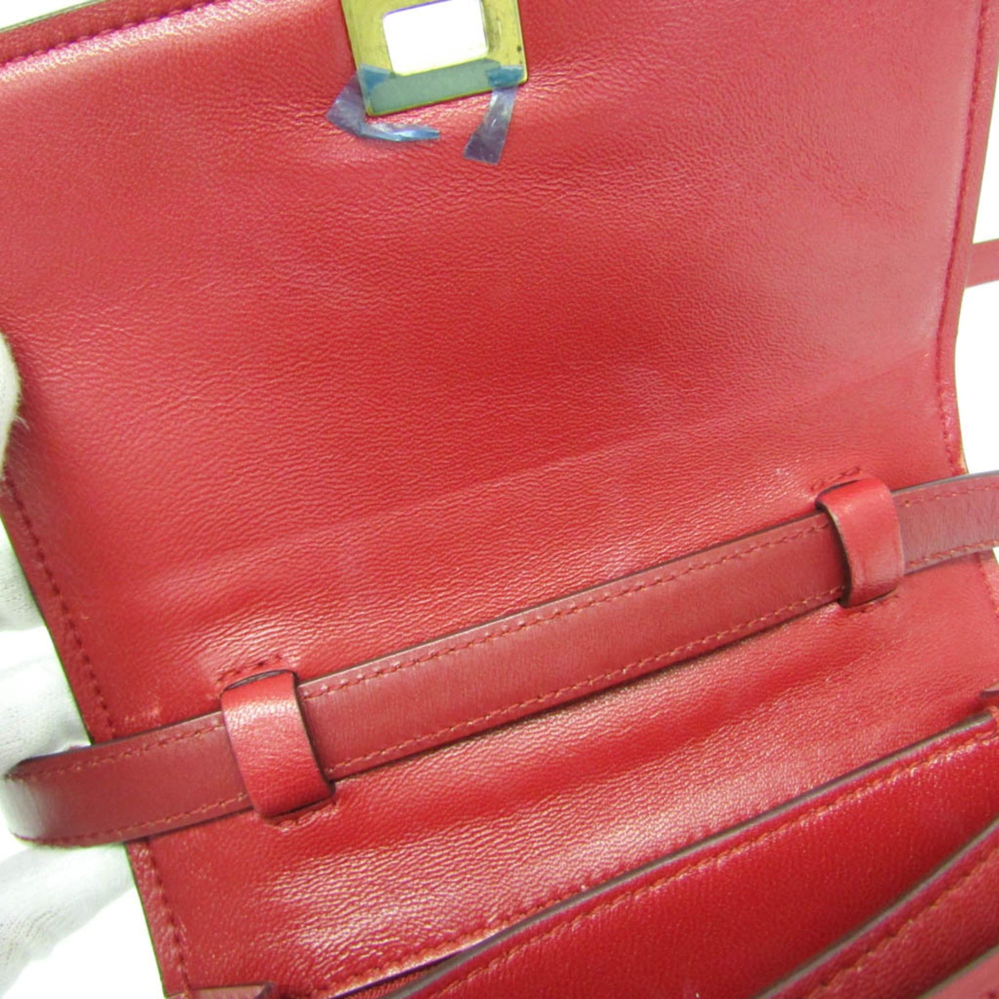 Celine Celine Classic Box Women's Leather Shoulder Bag Red Color Size ONE SIZE - 13 Thumbnail