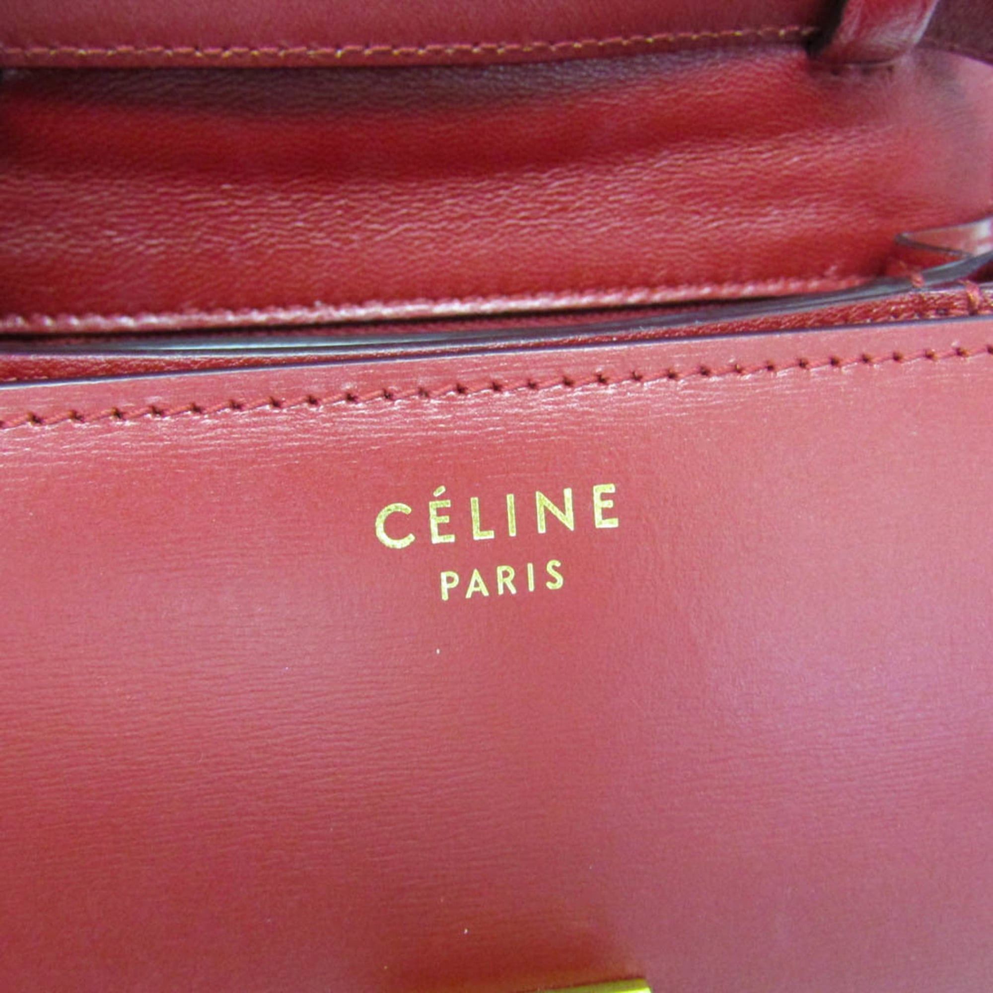 Celine Celine Classic Box Women's Leather Shoulder Bag Red Color Size ONE SIZE - 18 Thumbnail