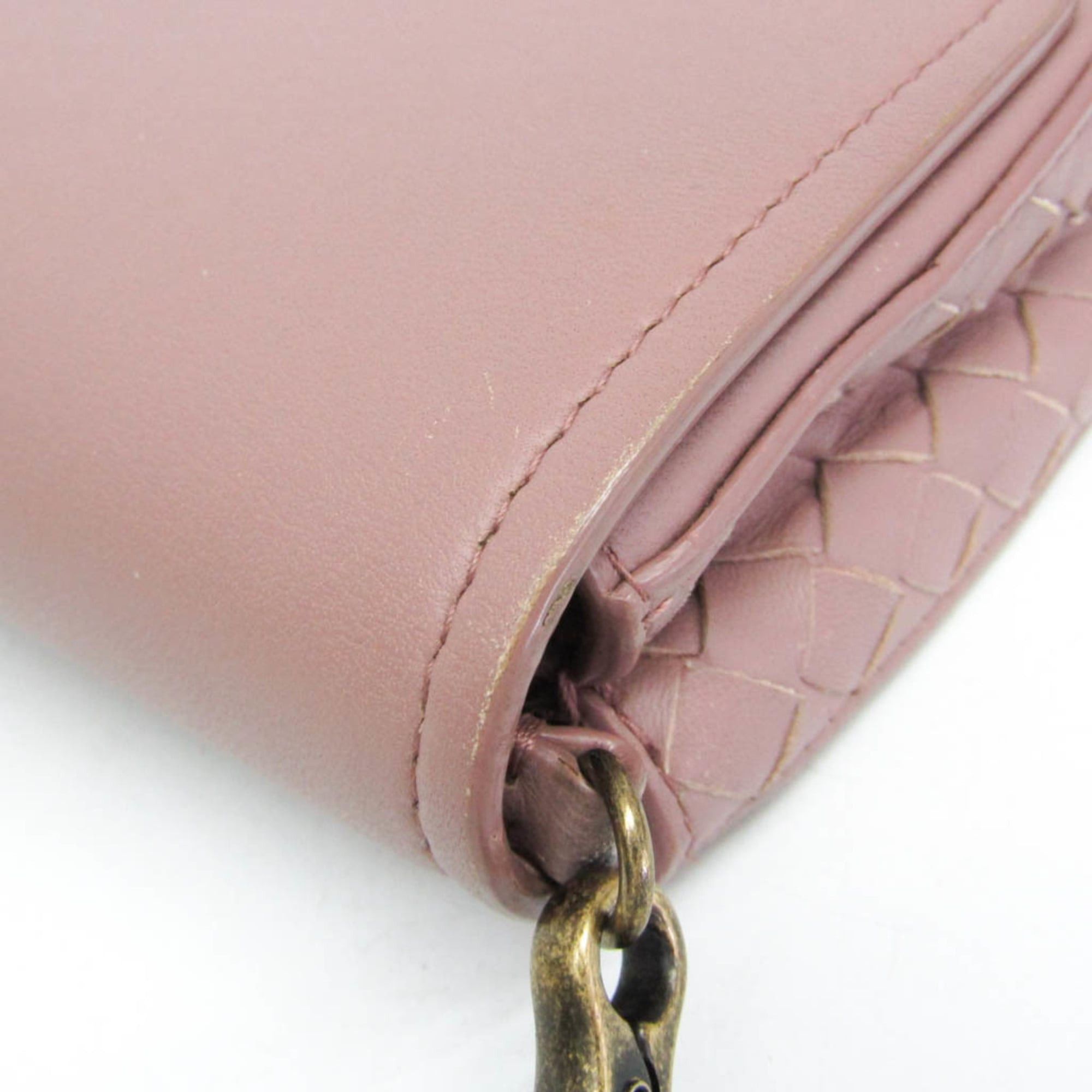 Bottega Veneta Bottega Veneta Intrecciato Chain Shoulder Mini Bag Women's Leather Clutch Bag,Shoulder Bag Smoke Pink Size ONE SIZE - 7 Thumbnail